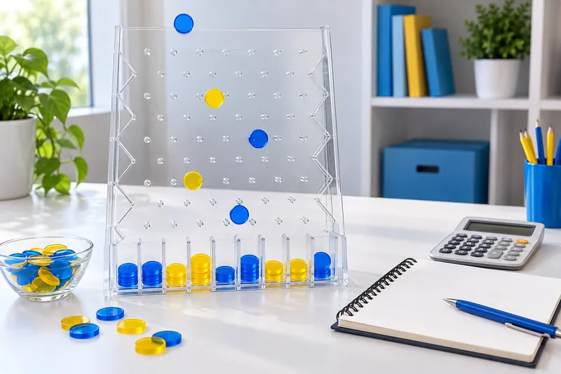 Go4Games Plinko hra s priehľadnou doskou modrými a žltými žetónmi