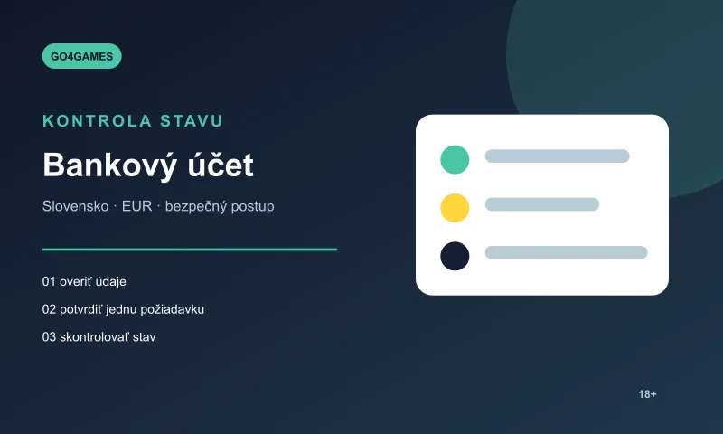 Kontrola stavu platby bankového účtu v Go4Games