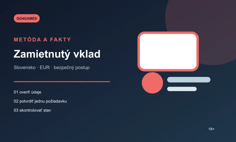 Go4Games zamietnutého vkladu v platobnej sekcii