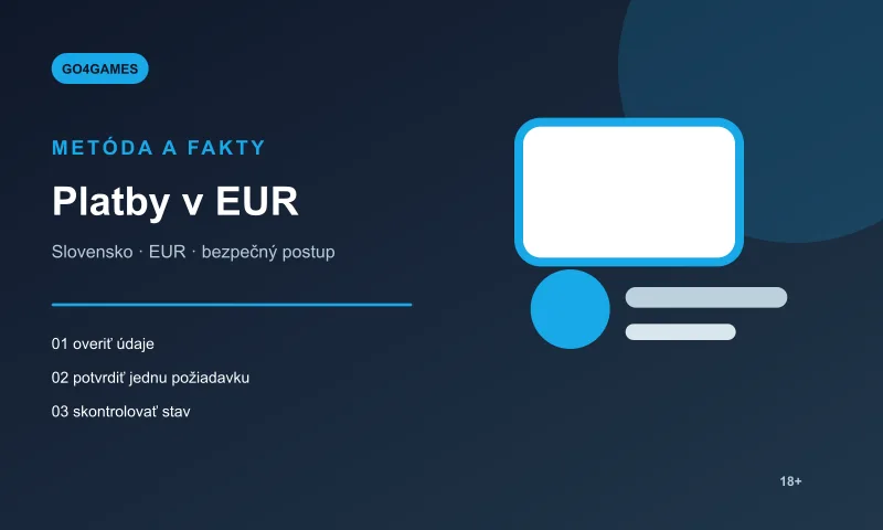 Go4Games platieb v EUR v platobnej sekcii