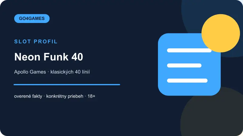 Neon Funk 40 – originálny vizuál profilu Go4Games