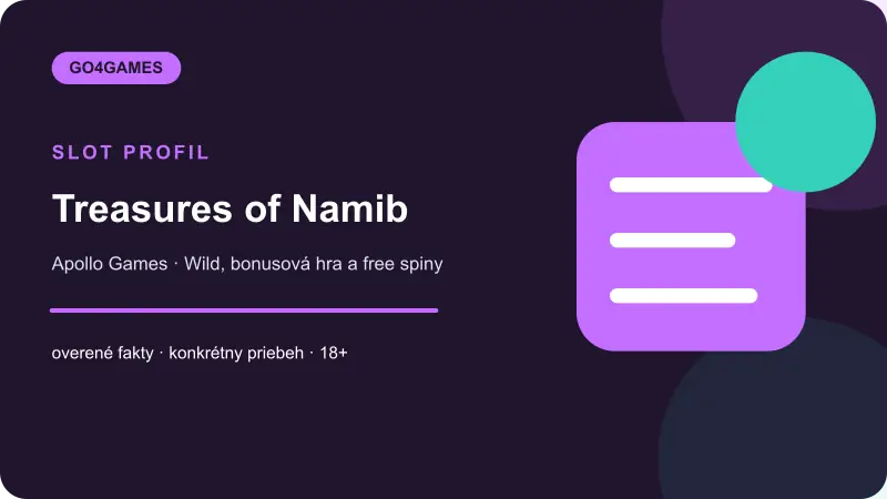 Treasures of Namib – originálny vizuál profilu Go4Games